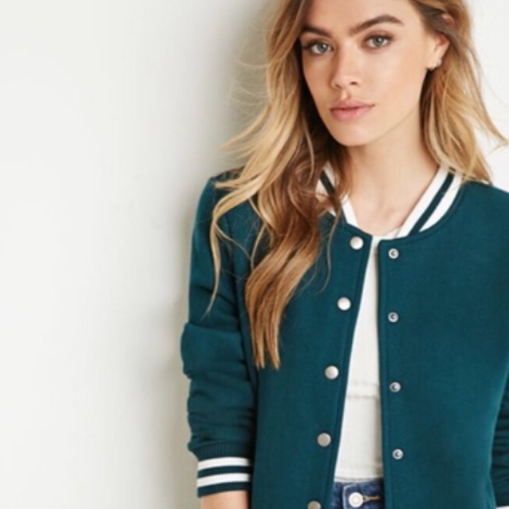 Varsity Bomber Sweatshirt Jacket - image 1